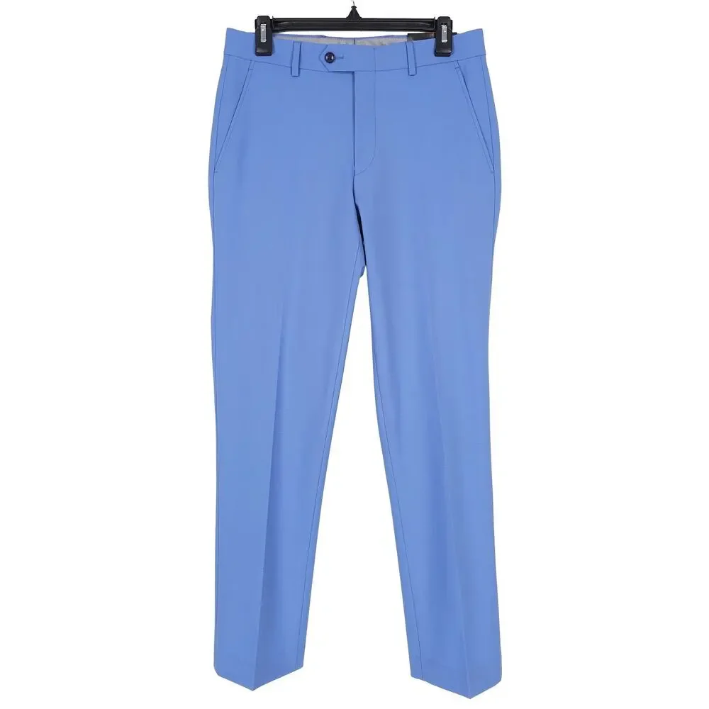 Bar III Mens Slim Fit 2 Piece Suit 34S 29x30 Light Blue Solid Power Stretch Wool